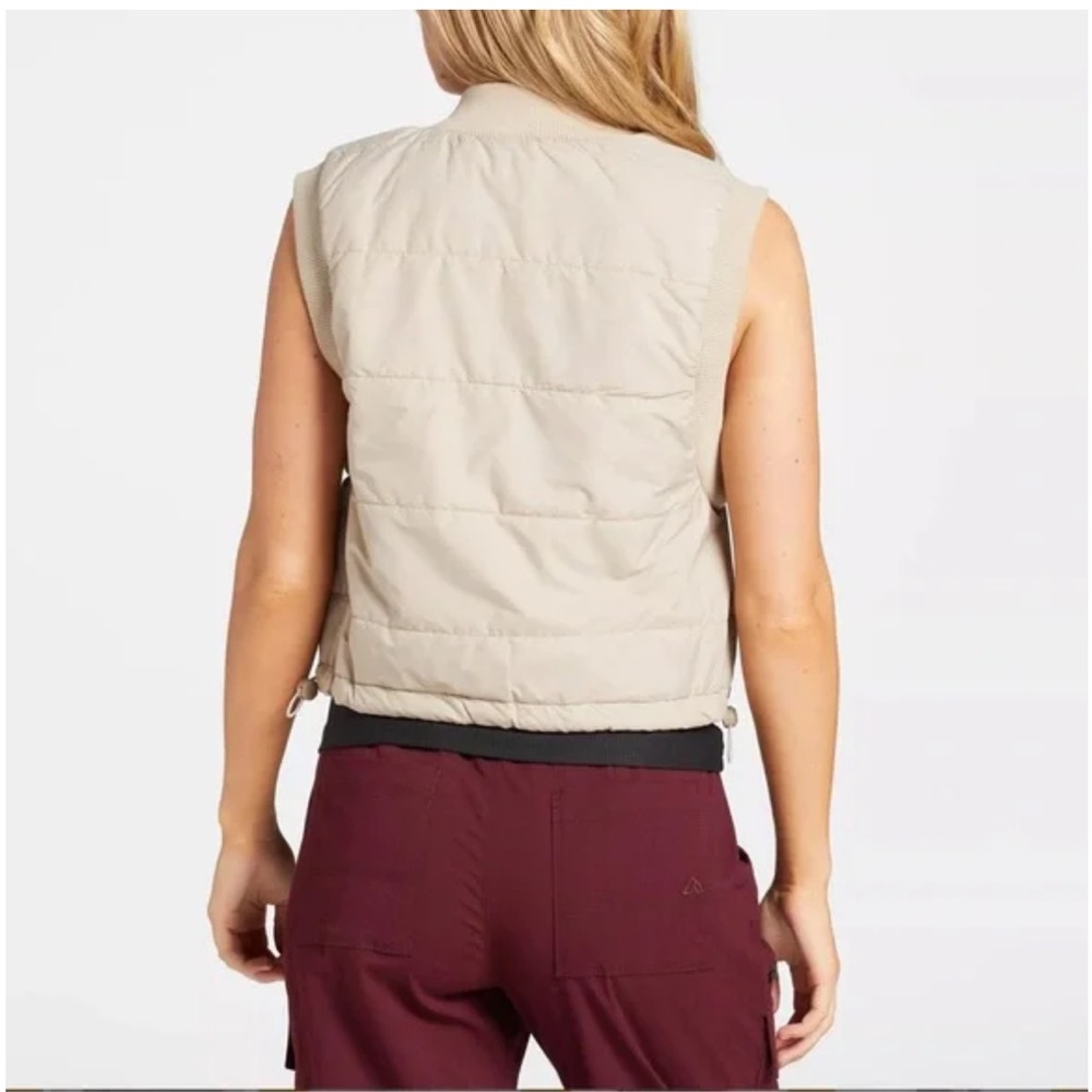 Alpine Design Women’s Tan Shortie EcoTrail Quilted Cropped Vest - Picture 3 of 7